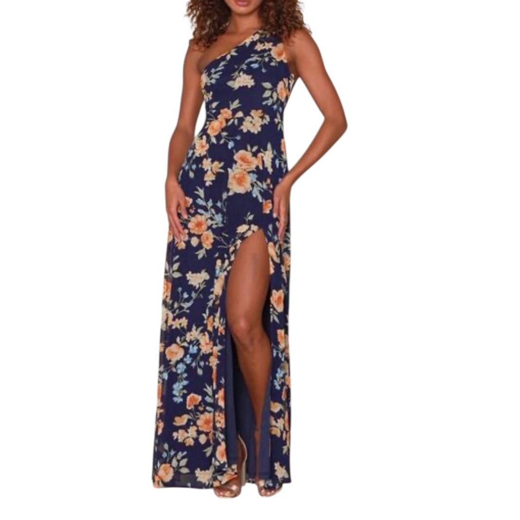 Lulus NEW BNWT Lulus Admiration Navy Floral Maxi Dress Small Size S / US 4 / IT 40 - 1 Thumbnail