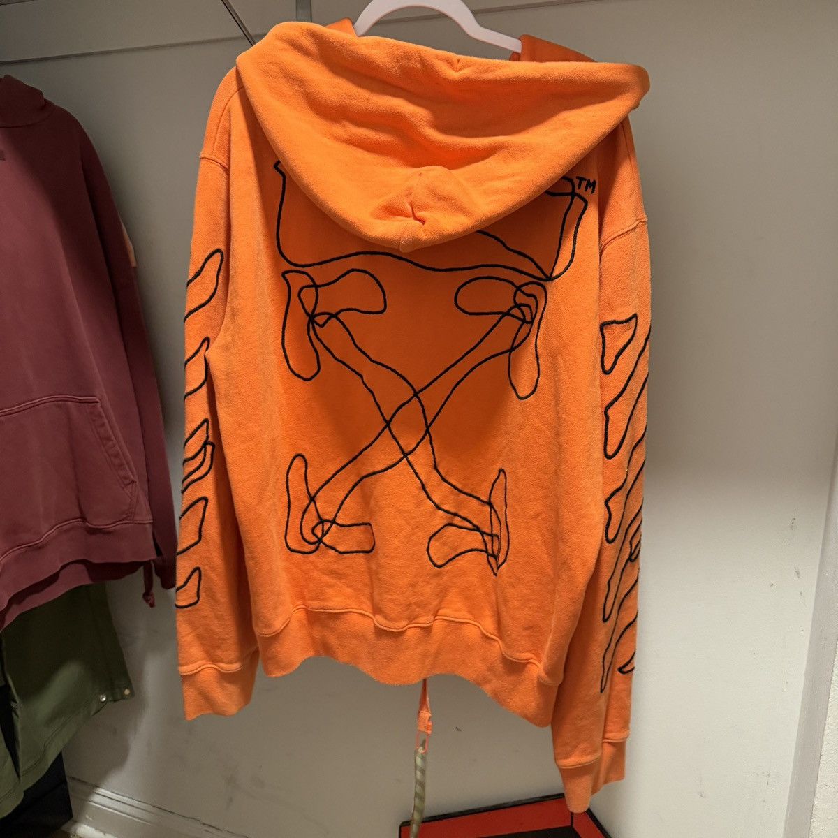 Virgil Abloh Virgil Abloh x MCA Hyperbole Hoodie (Orange) | Grailed