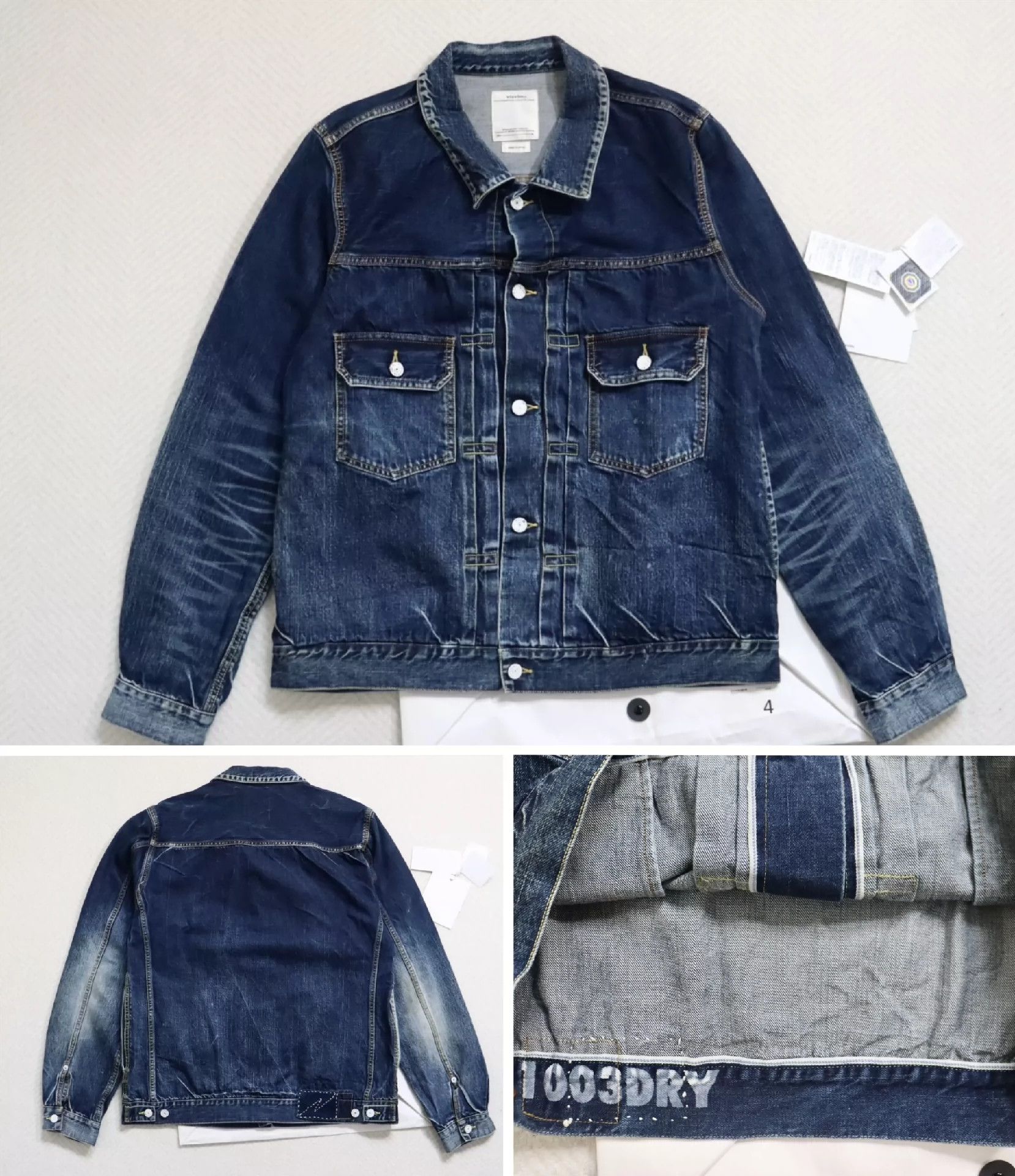 Visvim SS19 Shorty Chore JKT Dry Denim | Grailed