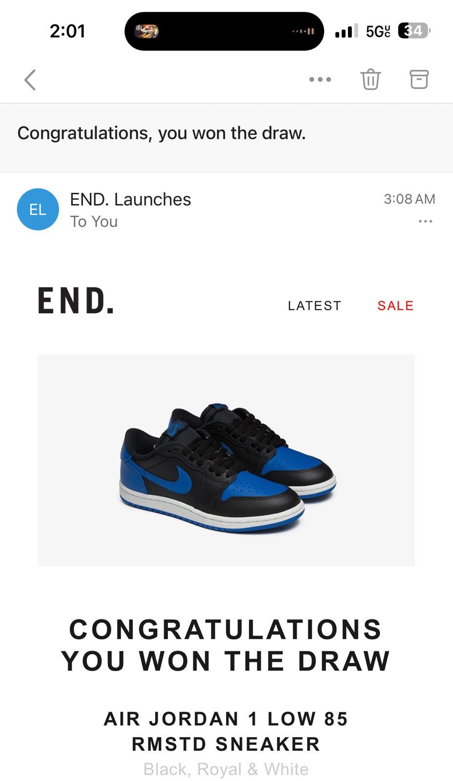 Jordan Brand Air Jordan 1 Low ‘85 Royal 🔵 Size US 11 / EU 44 - 1 Thumbnail