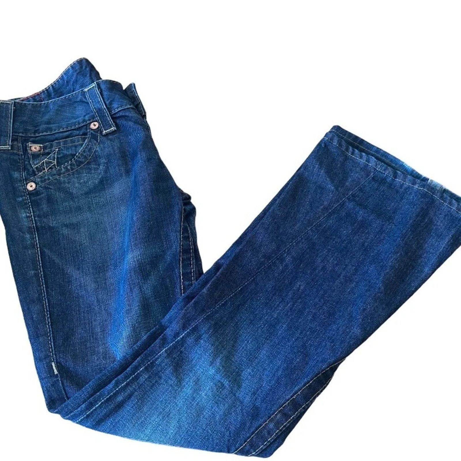 True Religion True Religion Y2K vintage wide leg twisted flare jeans, sz25 Size 25" / US 0 / IT 36 - 1 Thumbnail