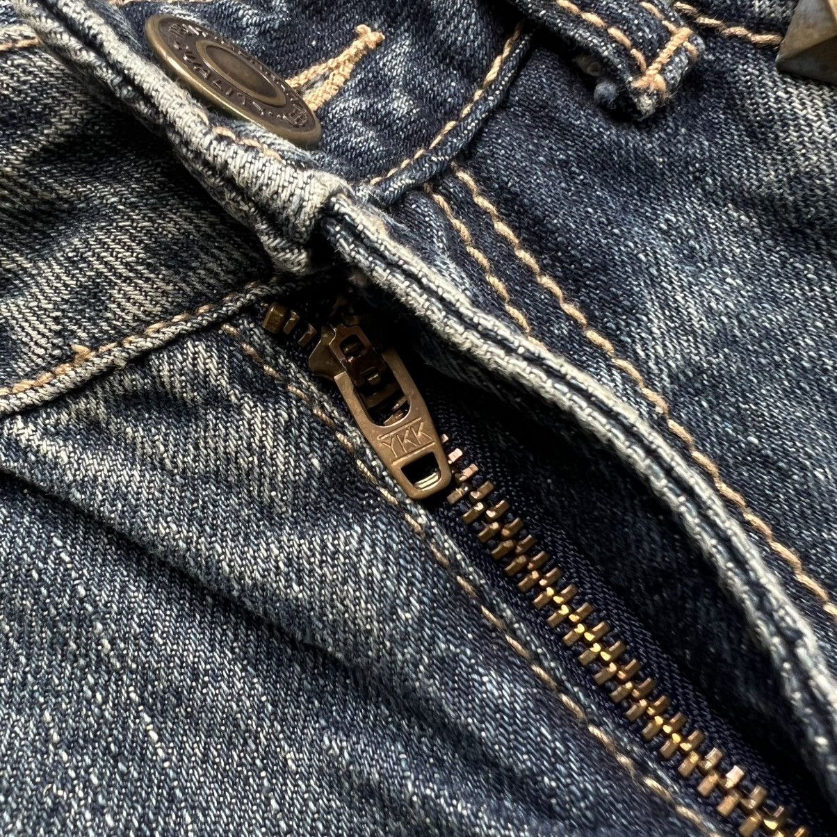 Le Grande Bleu (L.G.B.) 2000s LGB Style Studed Distressed Flare Jeans Size US 29 - 12 Thumbnail