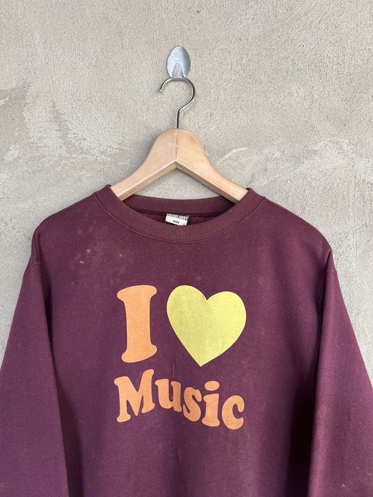 Other Vintage I love Music Sweatshirt Size US M / EU 48-50 / 2 - 3 Thumbnail
