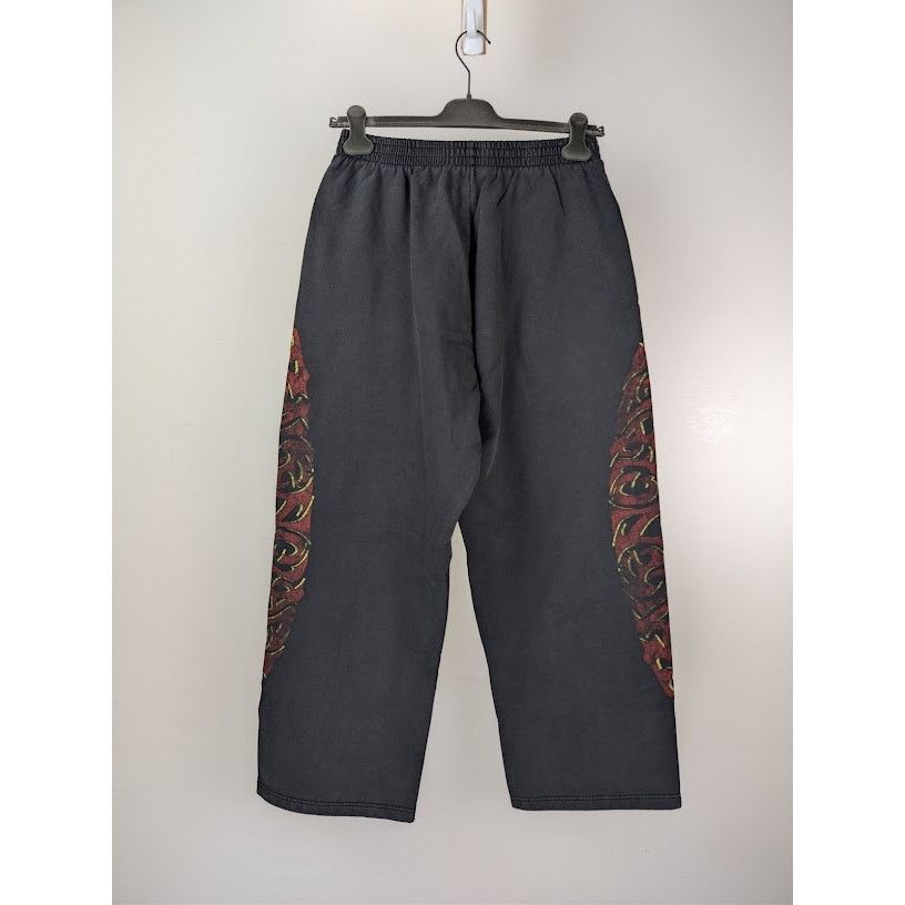Balenciaga o1rshd1 Baggy Sweatpants / Trousers in Faded Black/Red Size US 32 / EU 48 - 10 Thumbnail
