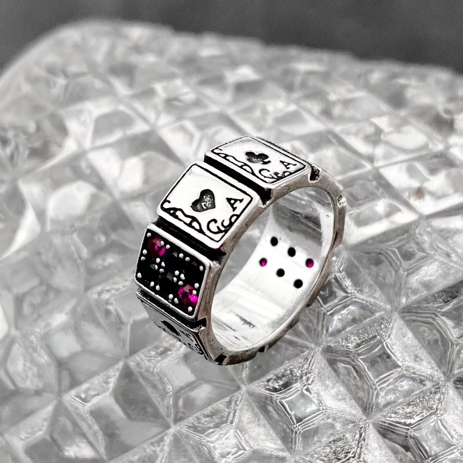 Jewelry Playing Cards Poker Unisex Adjustable Ring Size ONE SIZE - 2 Thumbnail
