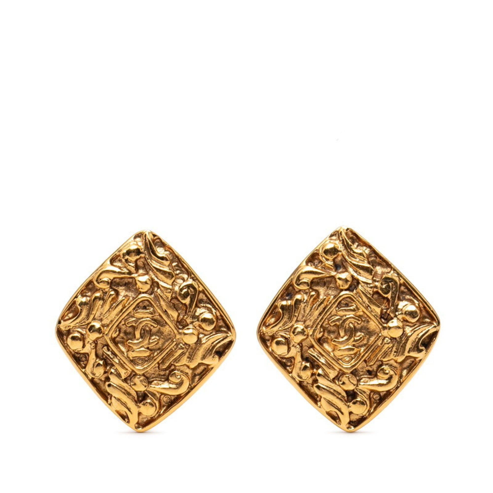 Chanel Chanel Coco Mark diamond earrings, gold plated, women's, CHANEL Size ONE SIZE - 1 Thumbnail