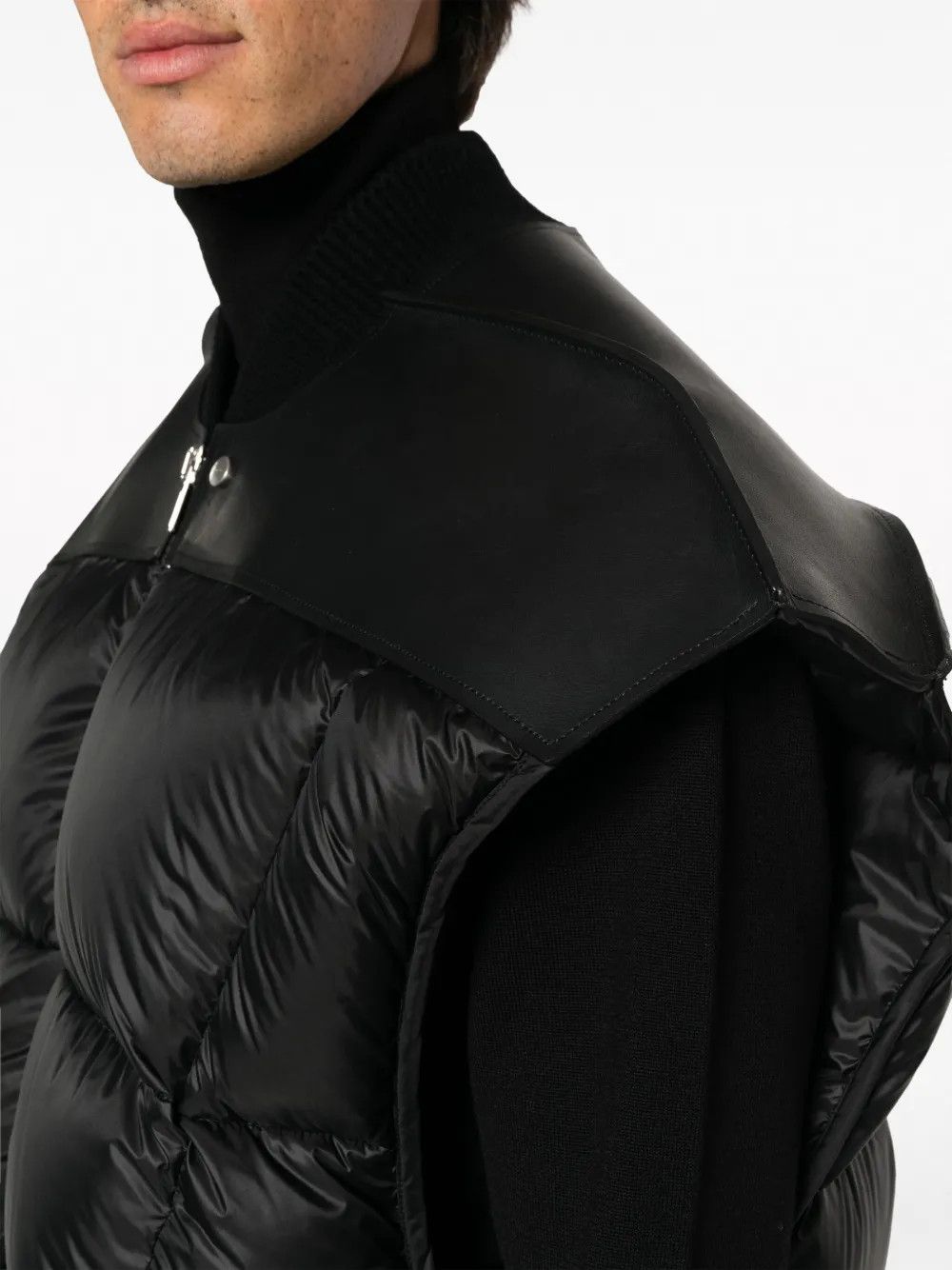 Rick Owens o1y0325 Shell Vest in Black Size US M / EU 48-50 / 2 - 2 Thumbnail