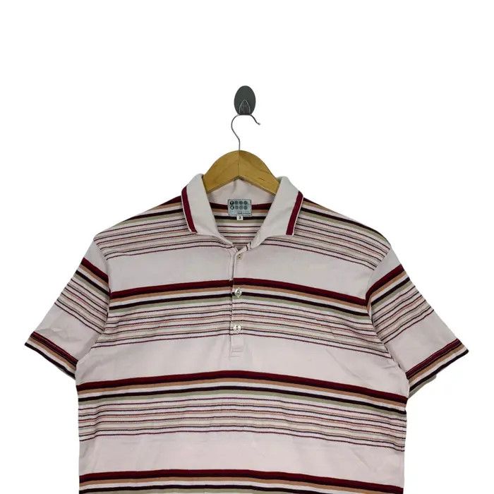 Takeo Kikuchi Vintage TAKEO KIKUCHI JAPAN Hawaii Striped Polo Tee Shirt Size US M / EU 48-50 / 2 - 2 Thumbnail