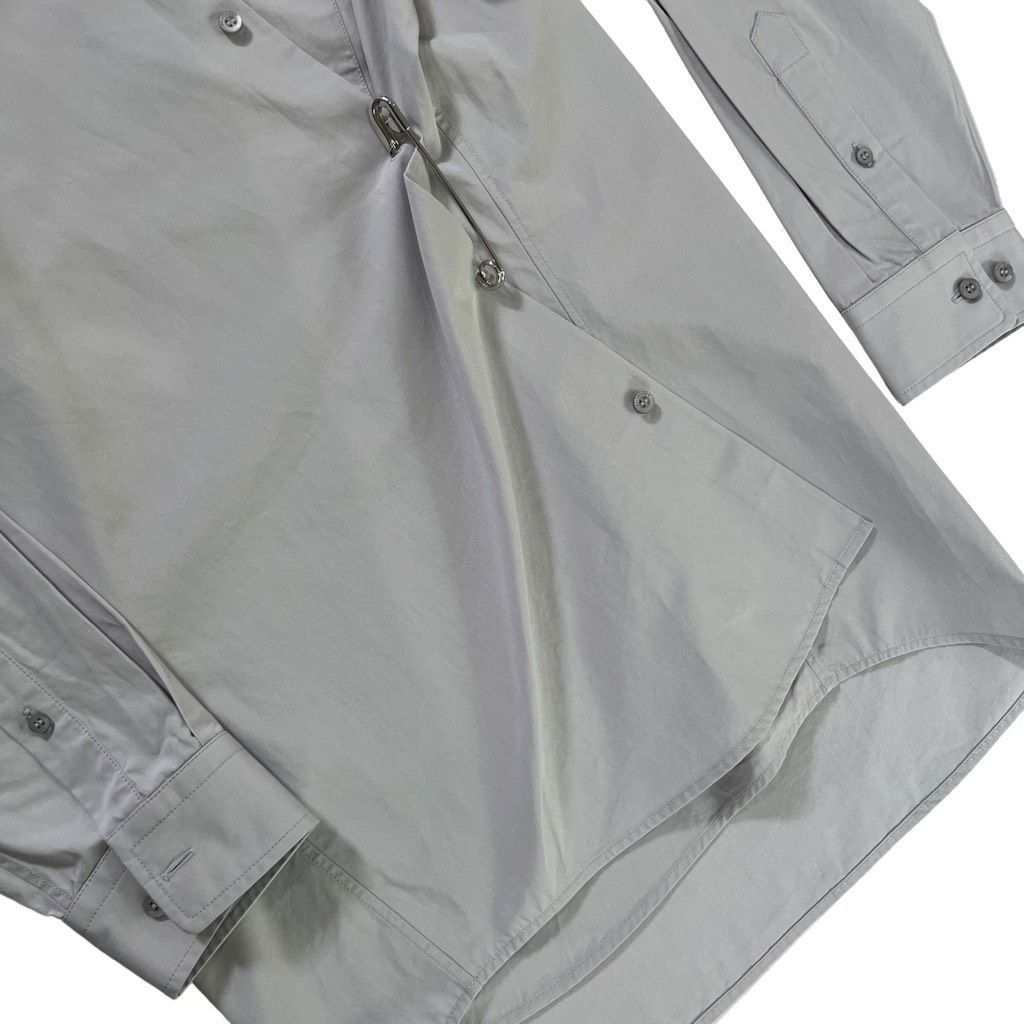 Balenciaga Balenciaga Fitted Wrap Shirt in Light Grey Size M / US 6-8 / IT 42-44 - 11 Thumbnail