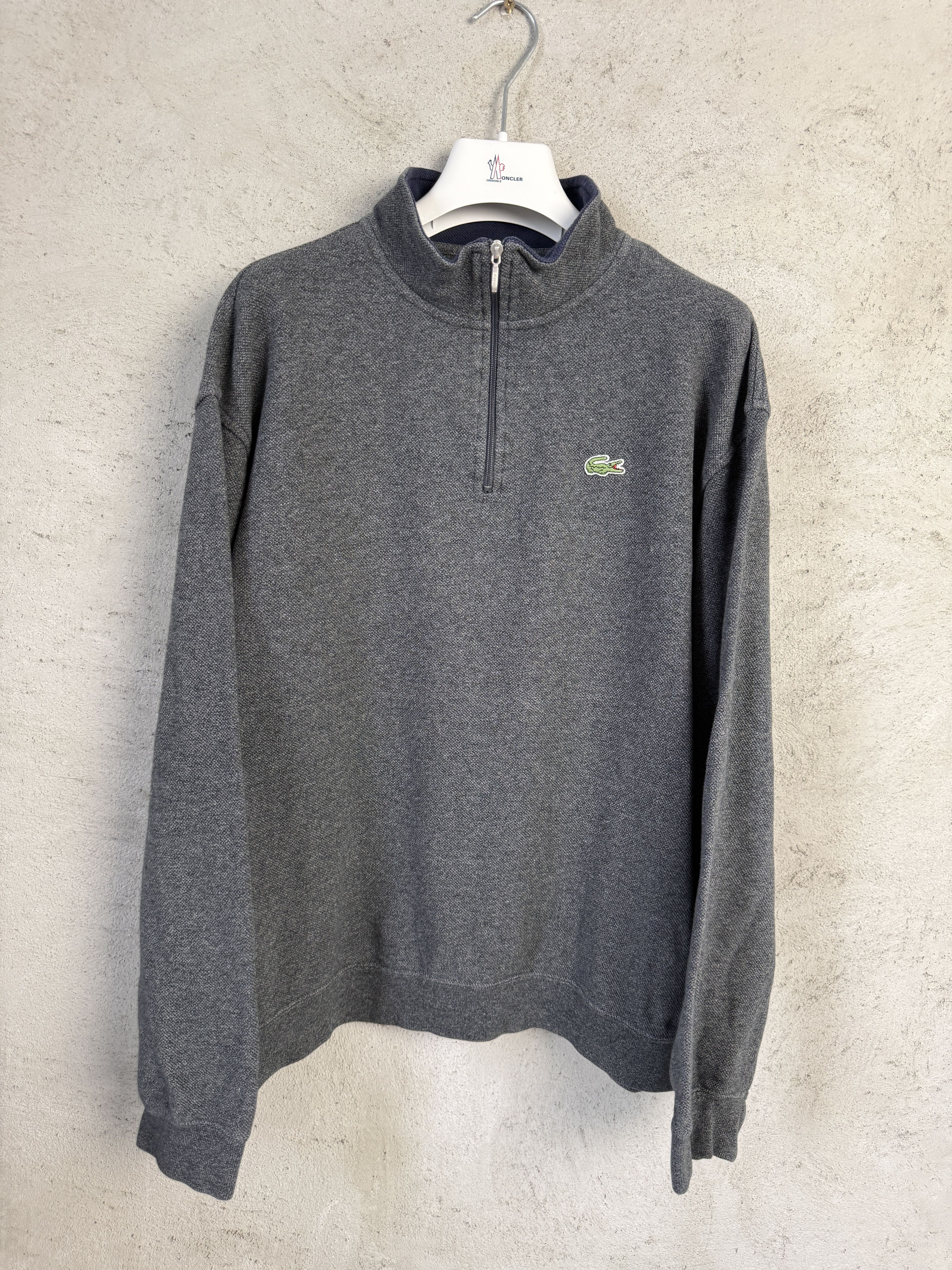 Lacoste Lacoste small logo quarter zip sweatshirt casual vintage Size US XL / EU 56 / 4 - 1 Thumbnail
