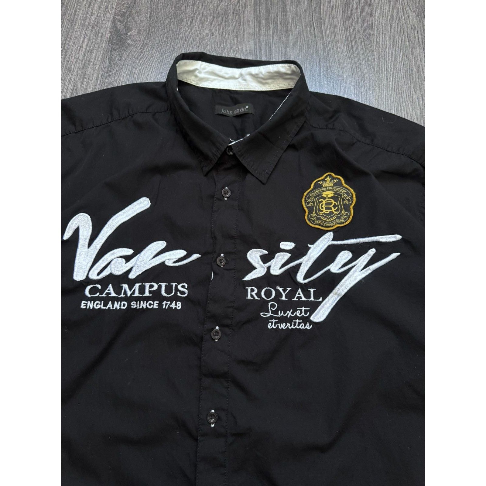Vintage Y2K Vintage John Devin Varsity Ralph Lauren style shirt Size US XXL / EU 58 / 5 - 2 Thumbnail