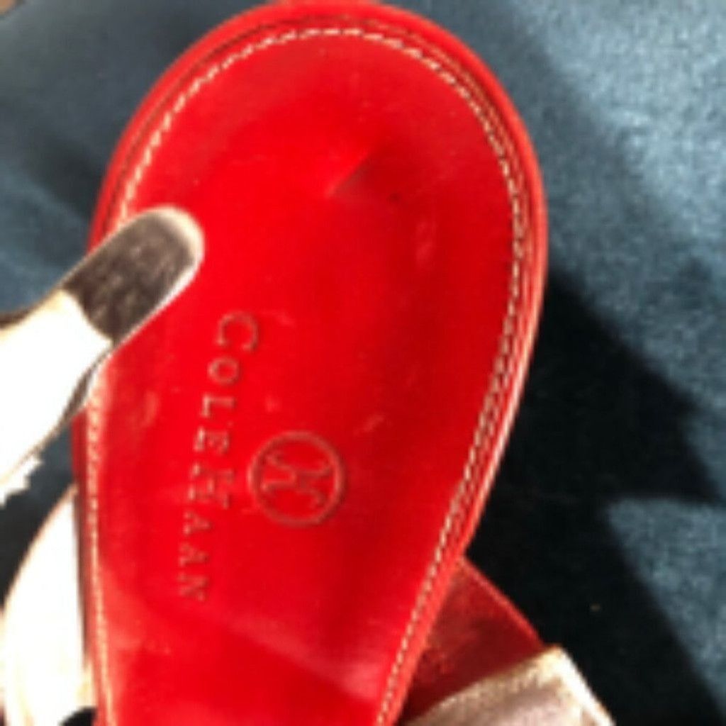 Cole Haan Cole Haan Kitten Heel Sandal Genuine Leather Open Toe Red 10 Size US 10 / IT 40 - 7 Thumbnail