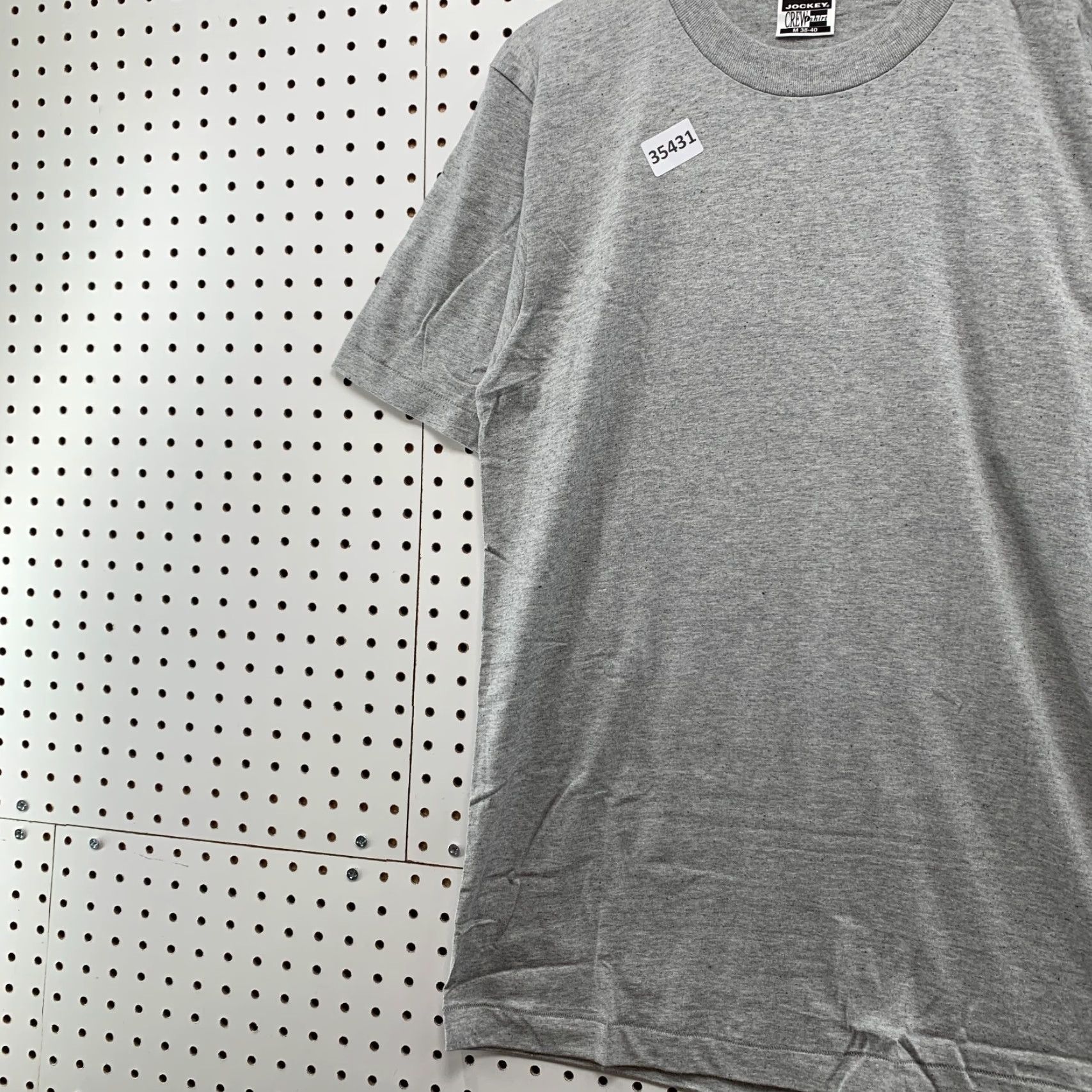 Jockey VINTAGE Jockey Shirt Mens Medium Gray 90s Single Stitch USA Crew Neck 20x31 Mens Size US M / EU 48-50 / 2 - 3 Thumbnail