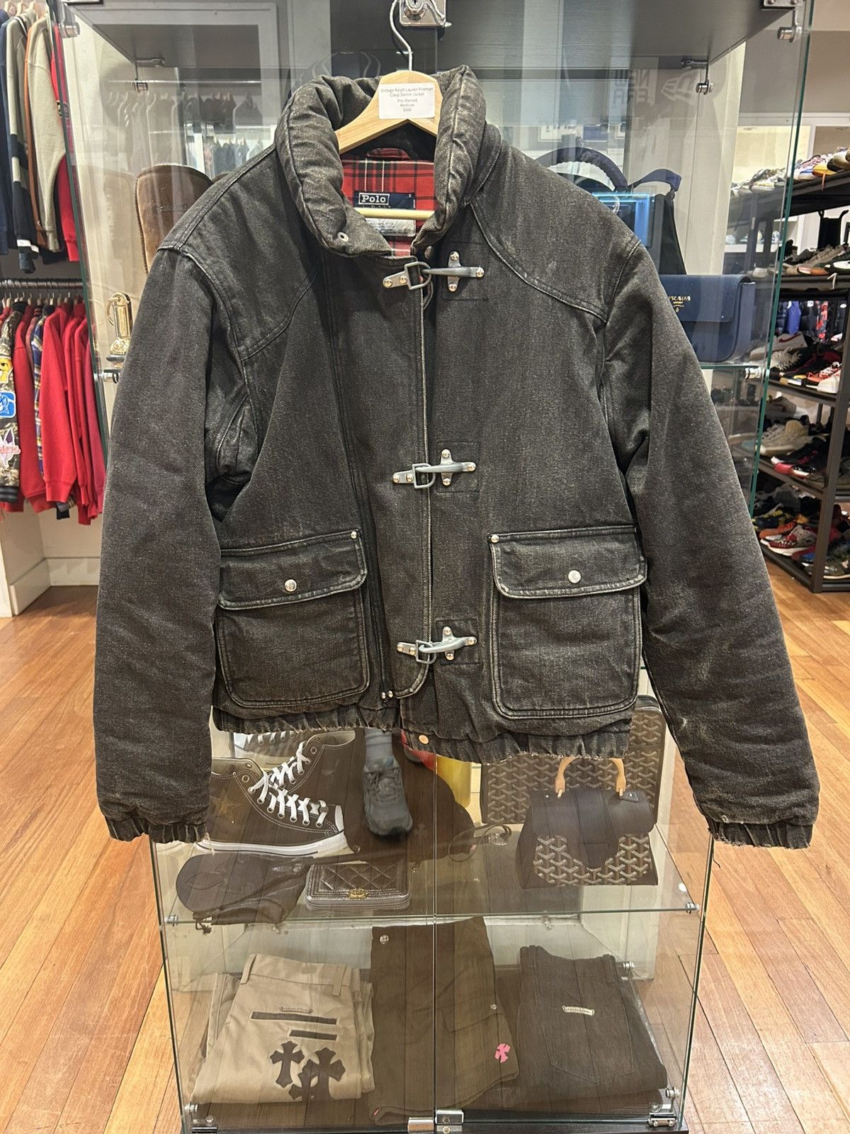 Vintage Polo Ralph Lauren Fireman Clasp Denim Jacket