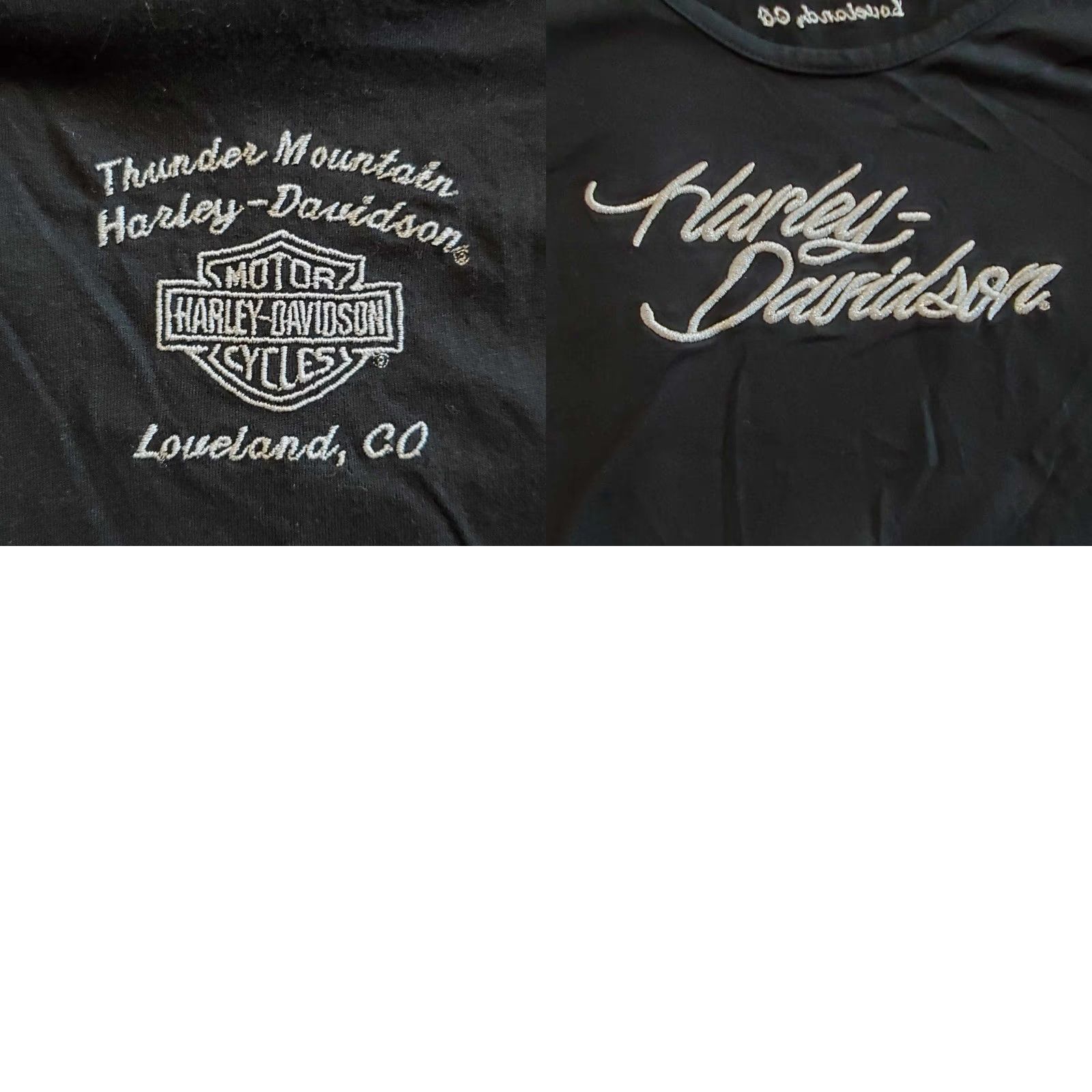 Harley Davidson VINTAGE Harley-Davidson Womens Long Sleeve Lace Shirt Black M Adult Womens Shirt Lace 90s Loveland CO Size M / US 6-8 / IT 42-44 - 8 Thumbnail