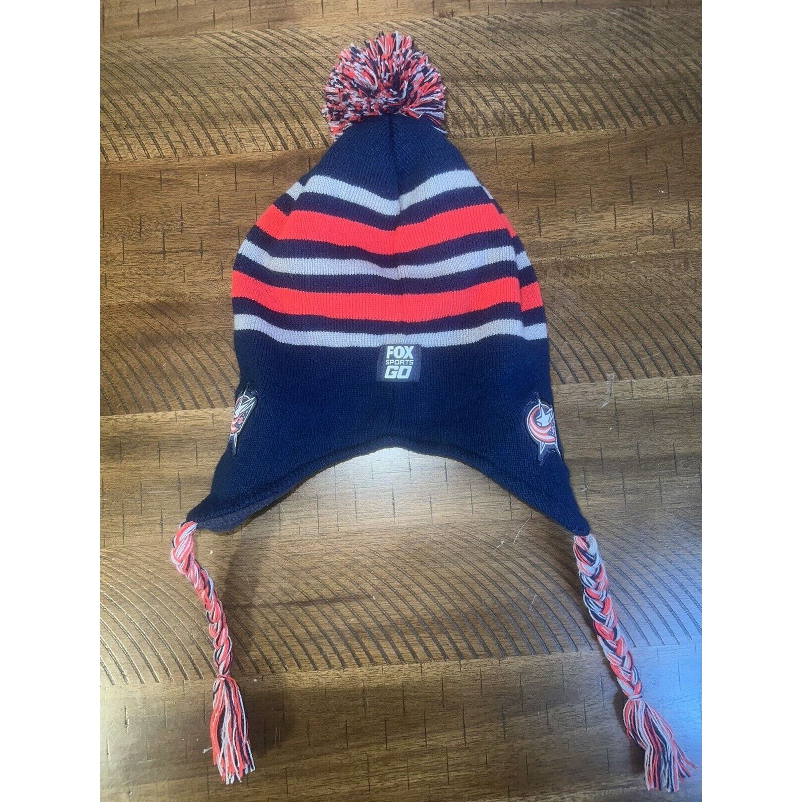 Other Columbus Blue Winter Hat Skull Ski Cap Ear Flap Sport NHL Size ONE SIZE - 3 Thumbnail