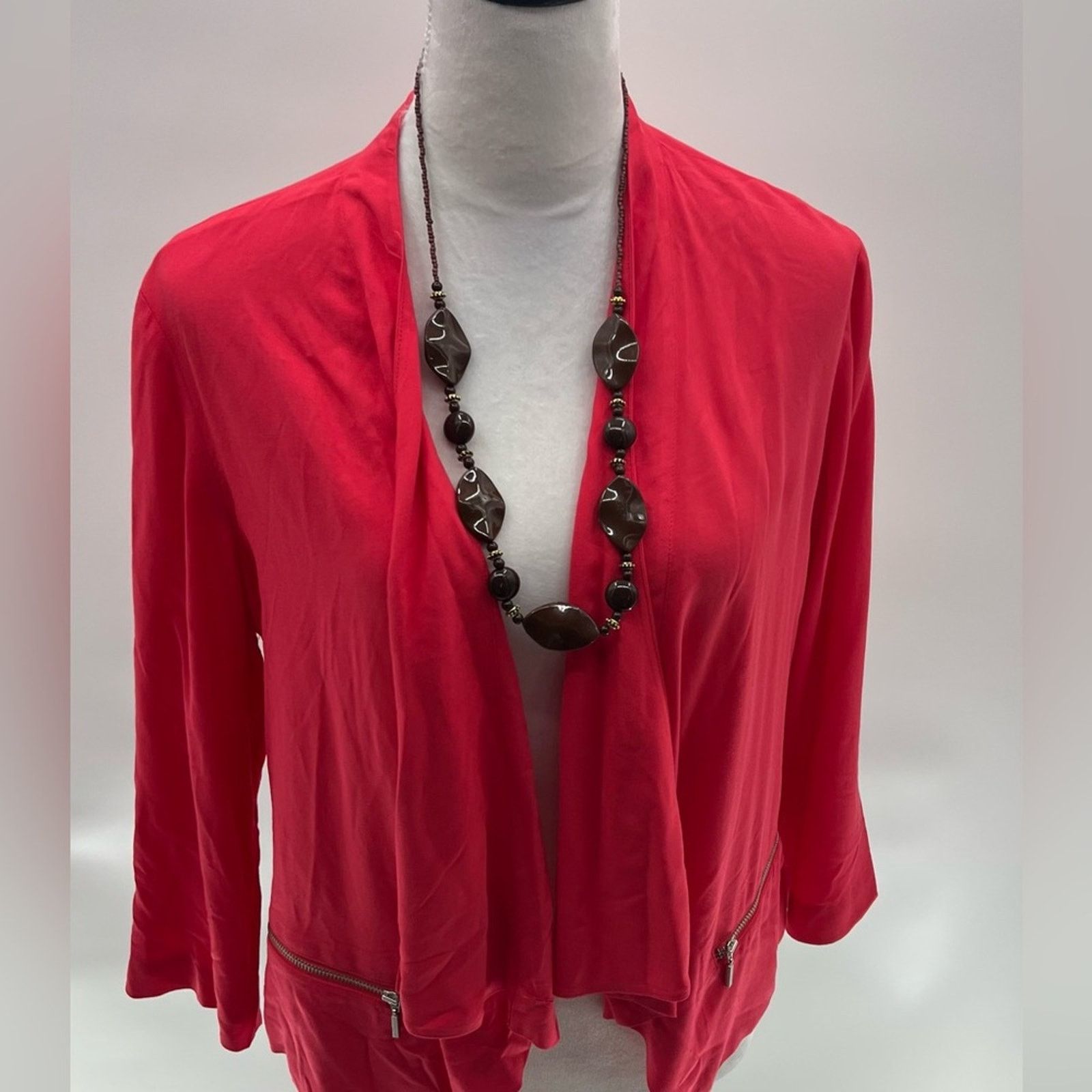Chicos Chico's Slinky Cardigan Edgy Silhouette Sz 1 (M) Size M / US 6-8 / IT 42-44 - 6 Thumbnail
