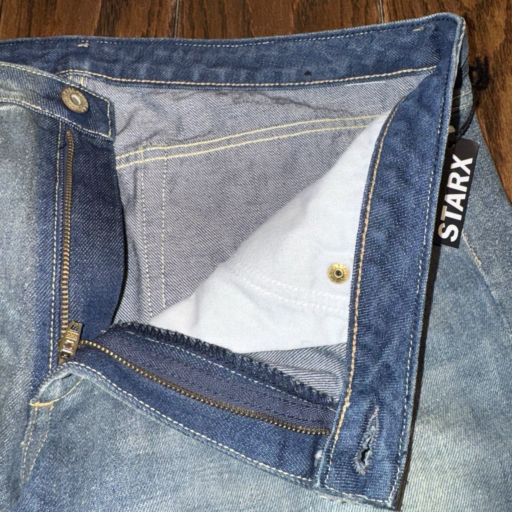 Diesel DIESEL Starx Jeans Men’s Medium Wash Regular Straight Leg 36x32 Blue Button Fly Mens Size US 34 / EU 50 - 5 Thumbnail