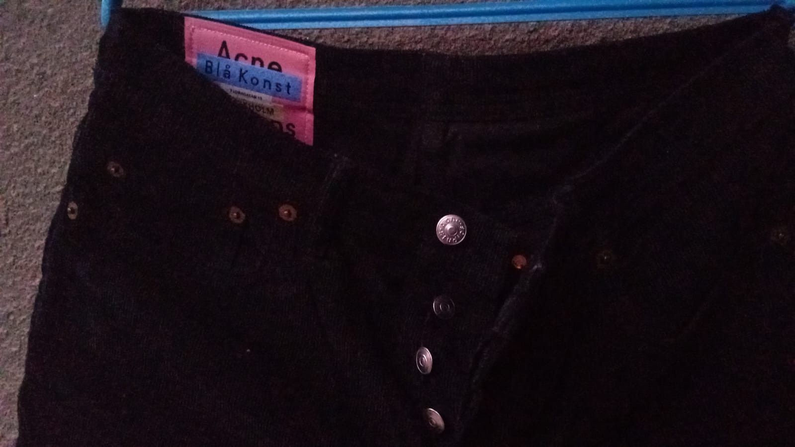 Acne Studios Acne Studios Bla Konst River Courduroy Black Jeans sz 30x32 Size US 30 / EU 46 - 2 Thumbnail