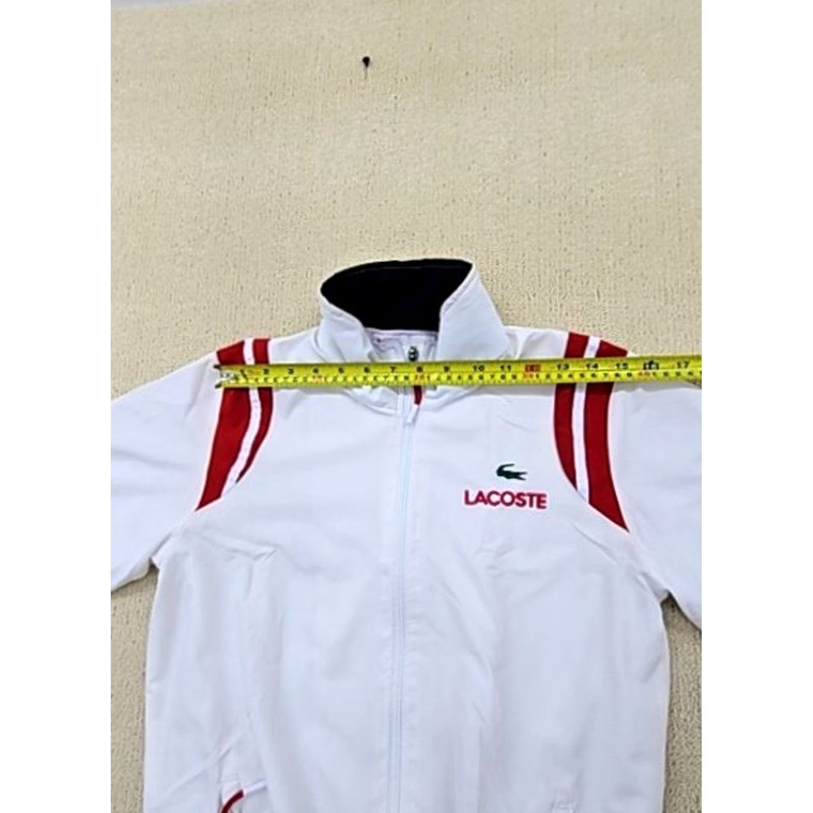 Lacoste Lacoste Men's White Red Track Jacket Size S Zipper Athletic Size US S / EU 44-46 / 1 - 5 Thumbnail