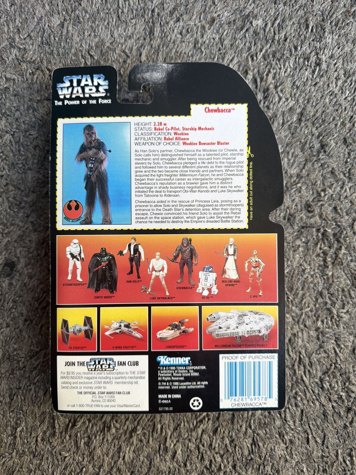 Star Wars 1995 Kenner Star Wars The Power Of The Force Chewbacca Size ONE SIZE - 2 Thumbnail