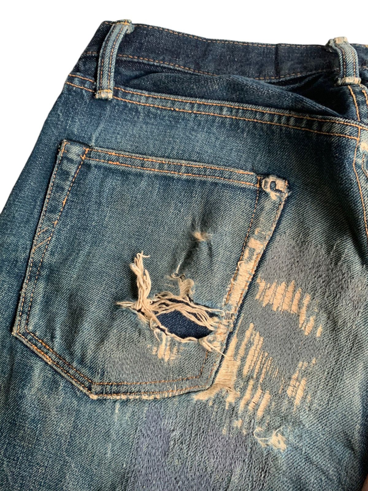 Kapital Vintage Go West Button fly Japan Selvedge distressed denim Size US 30 / EU 46 - 19 Thumbnail