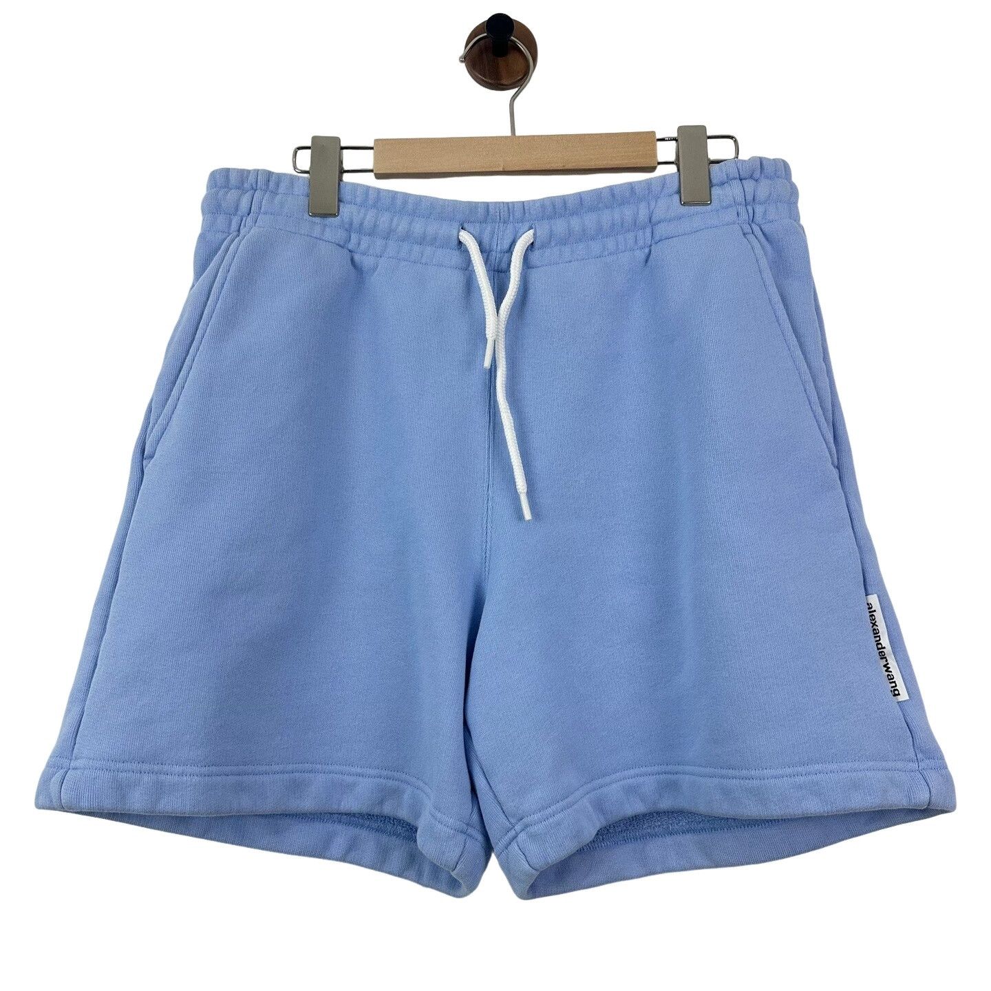 Alexander Wang Alexander Wang Blue Logo Tab Sweat Shorts M Size US 32 / EU 48 - 1 Thumbnail