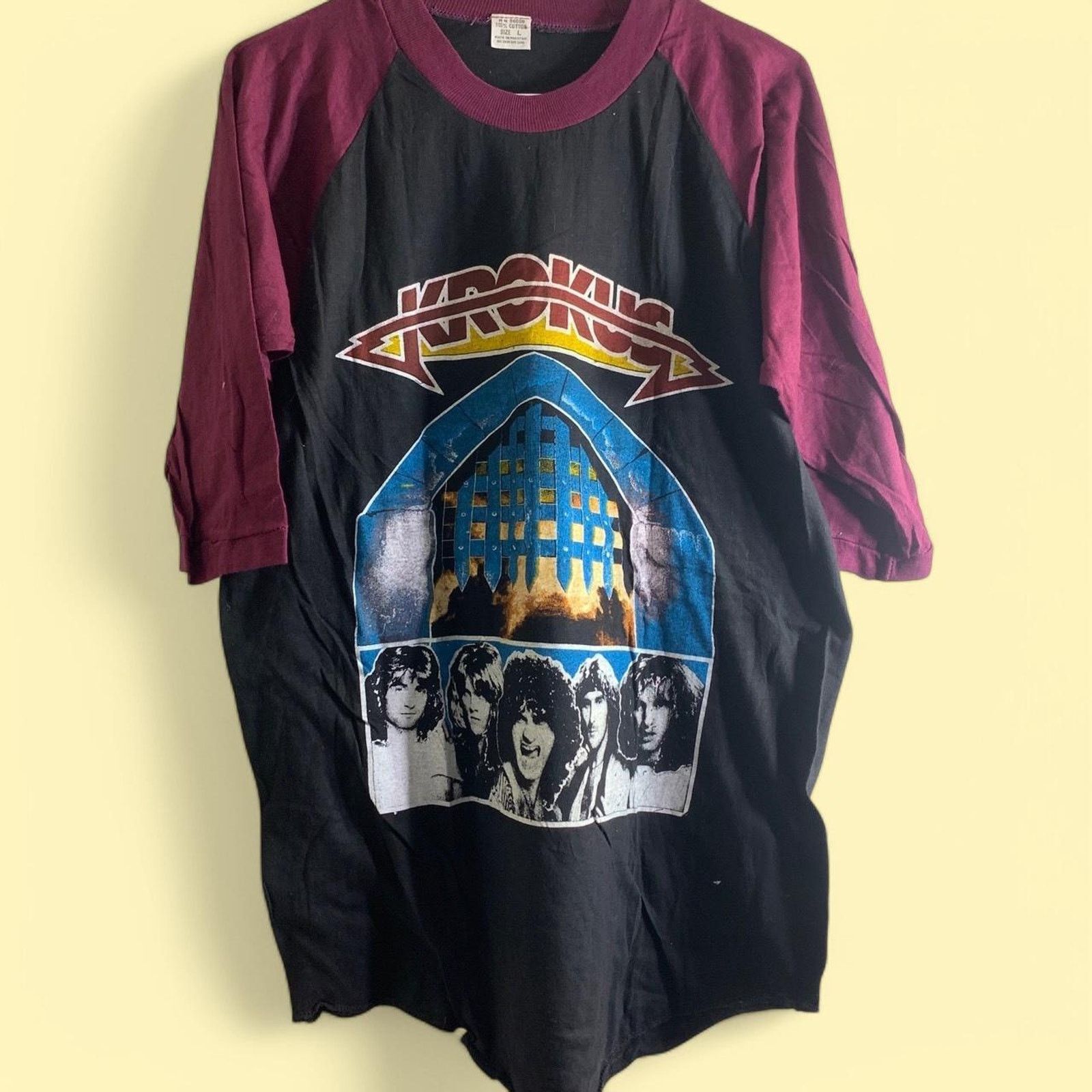 Vintage 80's KROKUS MOTORHEAD From Fist double sided tee shirt LARGE Size US L / EU 52-54 / 3 - 1 Thumbnail