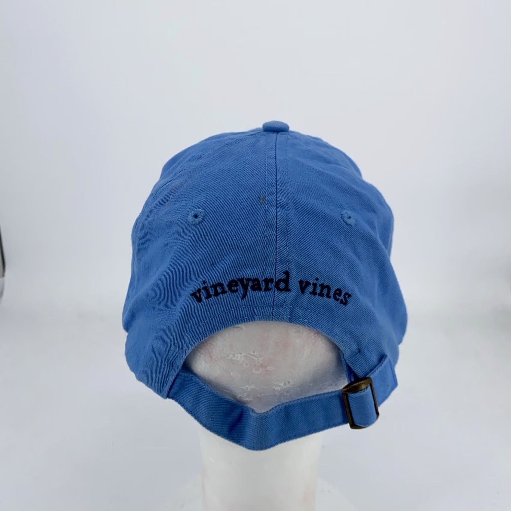 Vineyard Vines Vineyard Vines Blue Embroidered Whale Strap Back Hat Cap Mens Classic Preppy Size ONE SIZE - 3 Thumbnail
