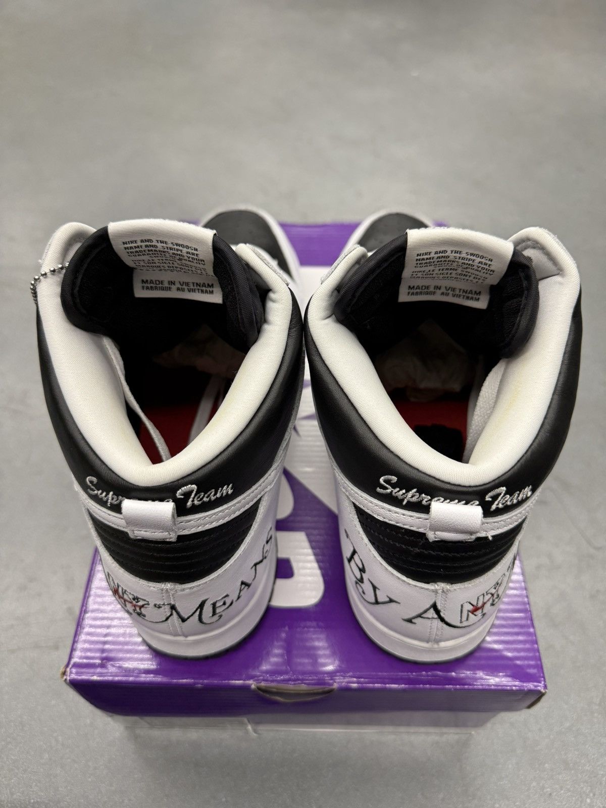 Nike × Supreme 2022 Nike SB Dunk High Supreme By Any Means Stormtrooper Size US 13 / EU 46 - 5 Thumbnail