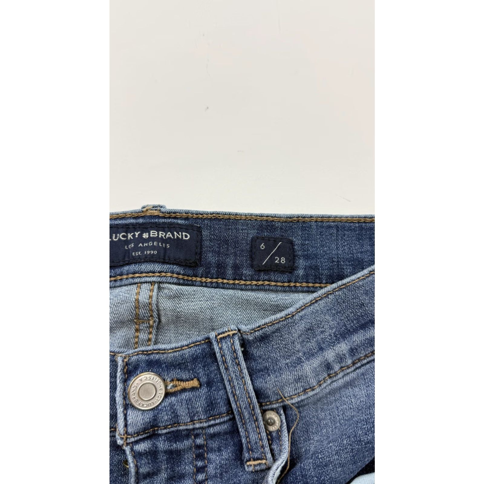 Lucky Brand Lucky Brand Jeans Womens 6/28 Blue Mid Rise Crop Ava Raw Hem Stretch Denim Size 28" / US 6 / IT 42 - 4 Thumbnail