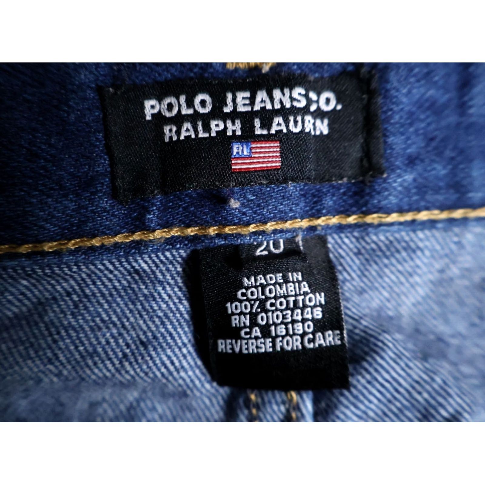 Ralph Lauren VINTAGE Polo Jeans Co Carpenter Jean Shorts Womens 20 Bermuda Denim 90s Retro Blue Jeans Polo Jeans Co Women 20 Size 24" / US 00 / IT 34 - 3 Thumbnail