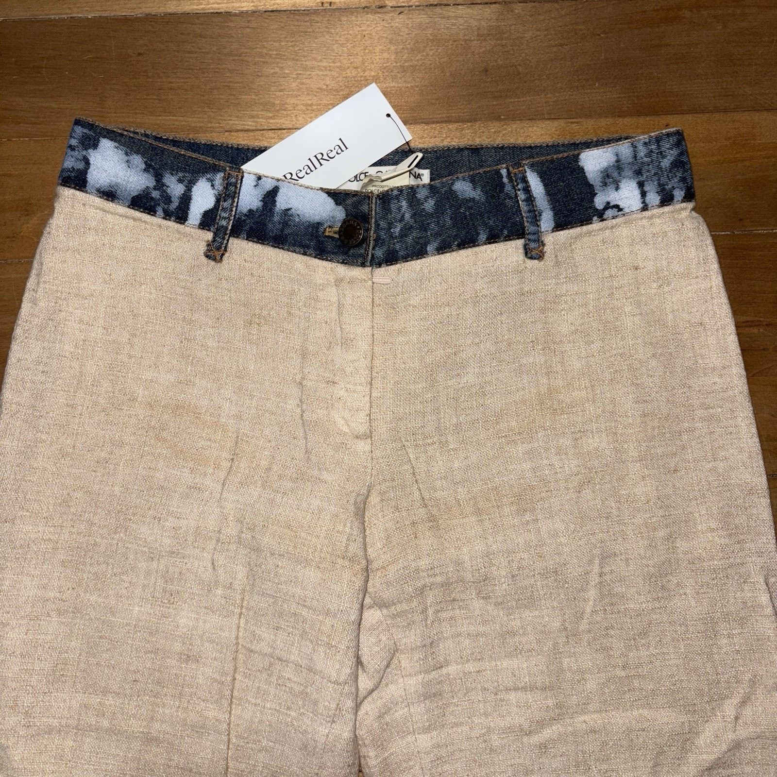 Dolce & Gabbana Vintage Dolce & Gabbana Archive Pant Pants mixt linen denim Size 28" / US 6 / IT 42 - 5 Thumbnail