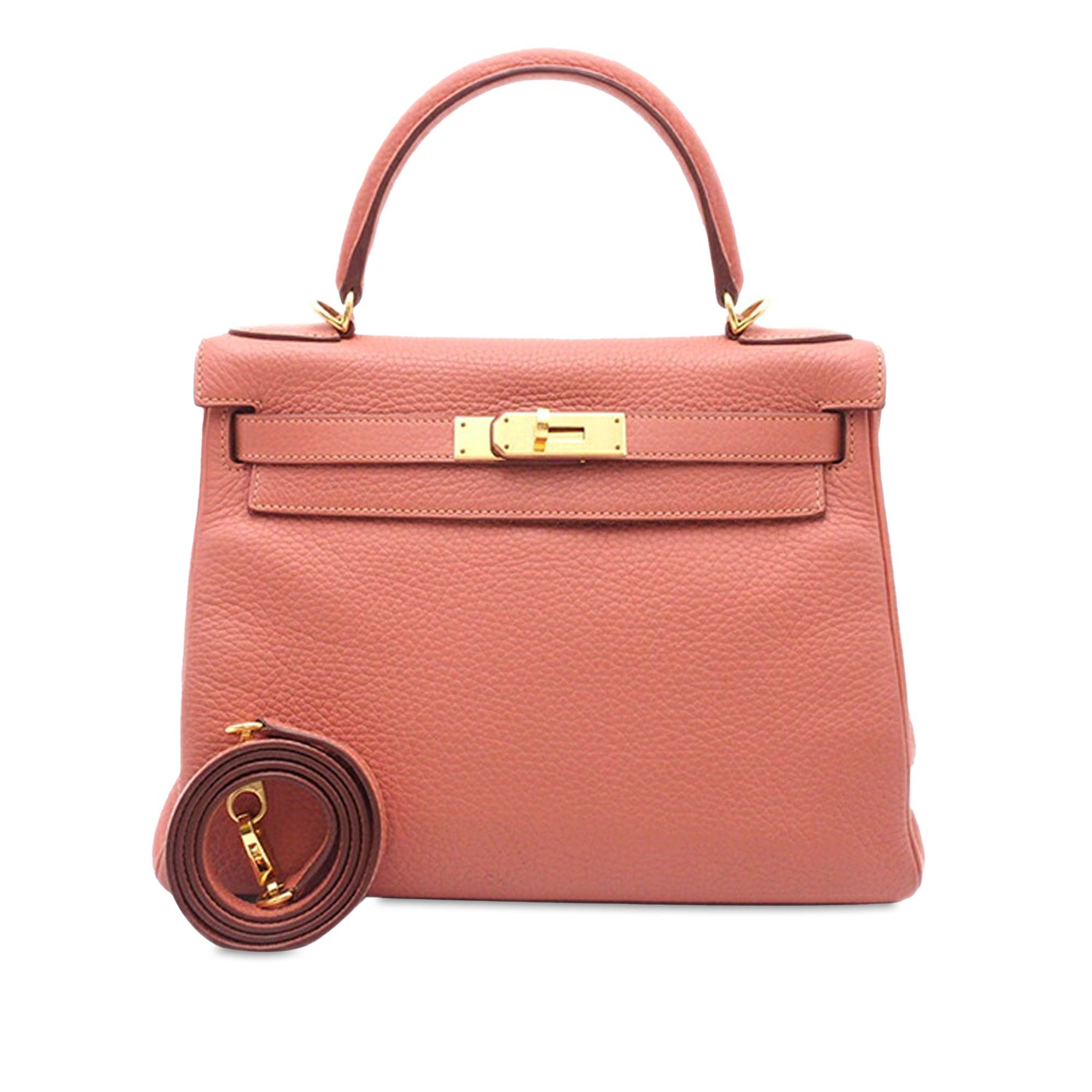 Hermes Hermès Clemence Kelly II Retourne 28 Orange Size ONE SIZE - 1 Thumbnail
