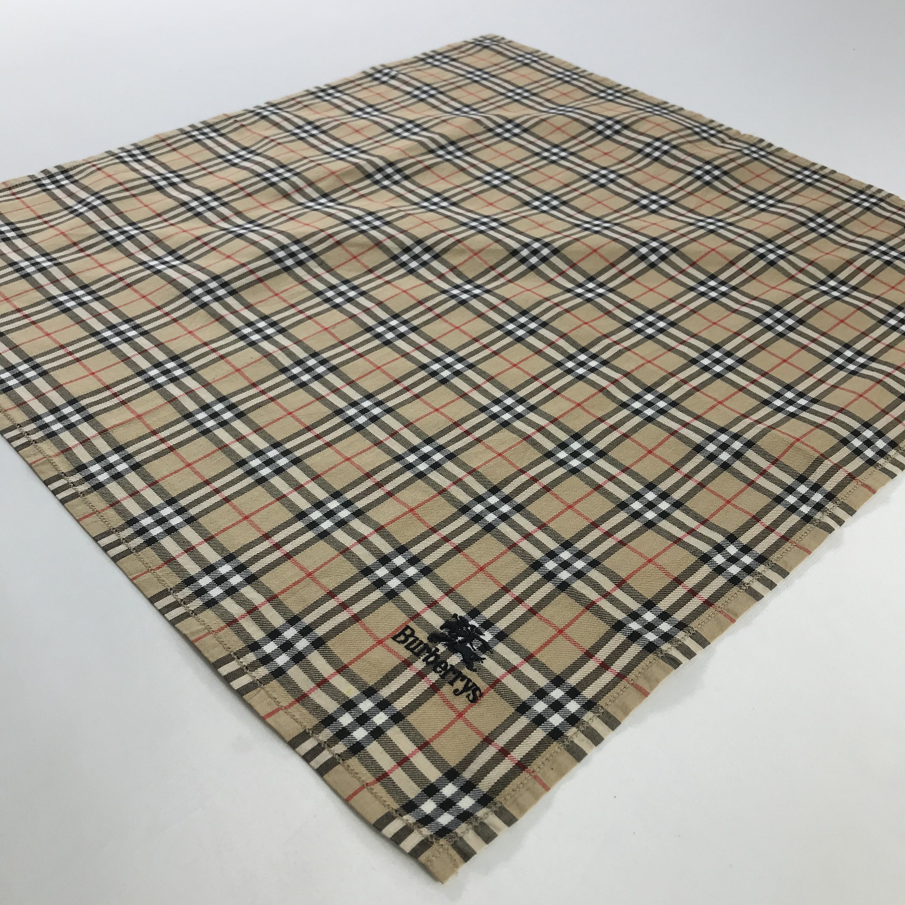 Burberry × Vintage Burberry Bandana / Handkerchief / Neckerchief - S959 Size ONE SIZE - 2 Thumbnail