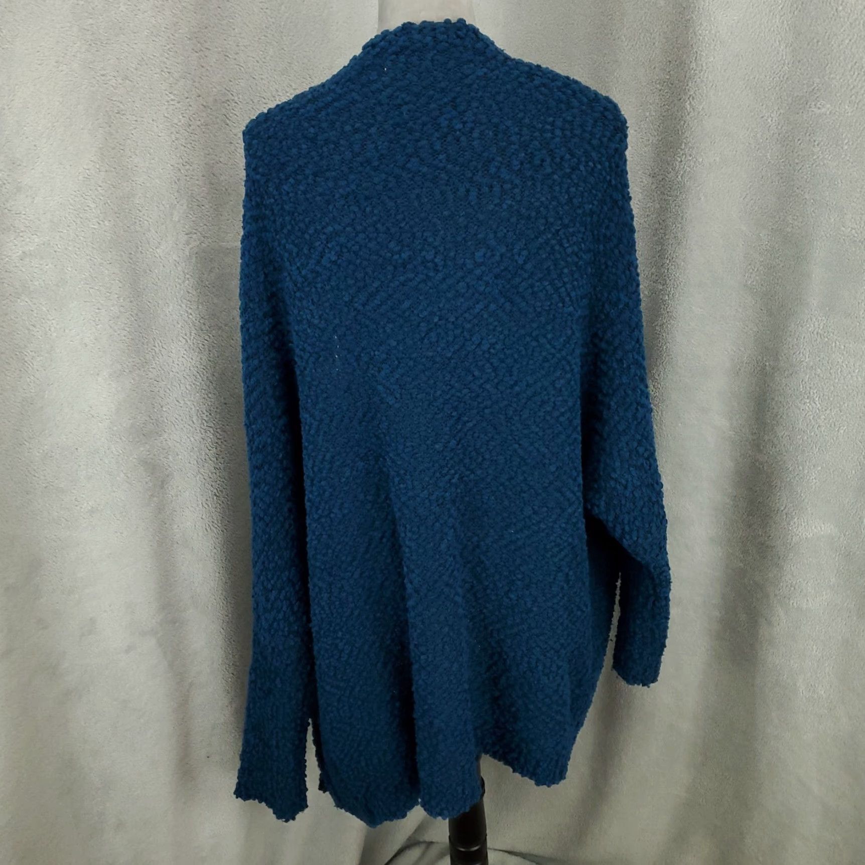 Vintage UMGEE Cardigan Women Chunky Knit Long Sleeve Open Pockets 1XL Teal Blue Green Knobby Size XL Relaxed Regular Bohemian Classic Vintage No Size XL / US 12-14 / IT 48-50 - 4 Thumbnail