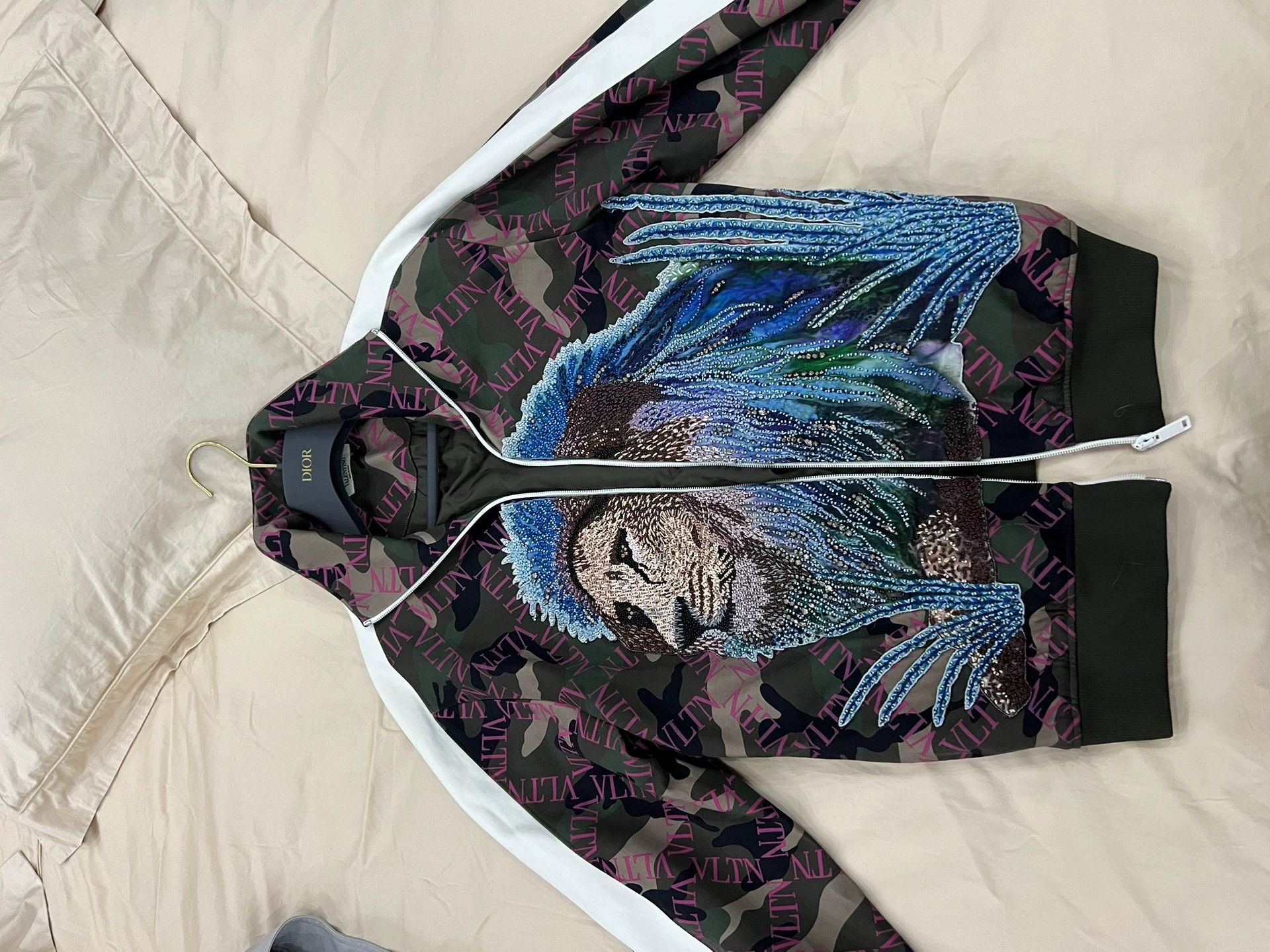 Valentino Valentino OS Full Logo Crystal Embroidered Jacket Size US S / EU 44-46 / 1 - 2 Thumbnail