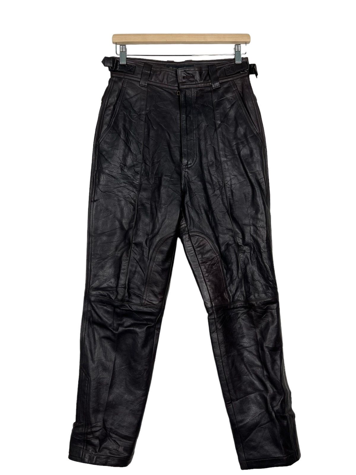 Genuine Leather 🔥 HAROLDS GEAR LEATHER MOTO RIDER AVANT GARDE PANTS Size US 28 / EU 44 - 1 Thumbnail