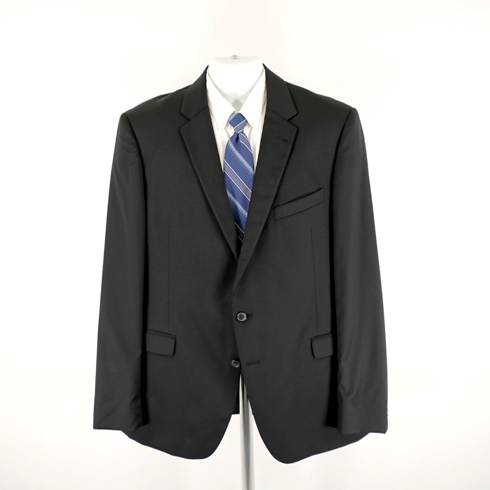 Joseph Abboud Joseph Abboud Reda Super 110s Wool Black 2 Button Blazer 44R Size 44R - 5 Thumbnail