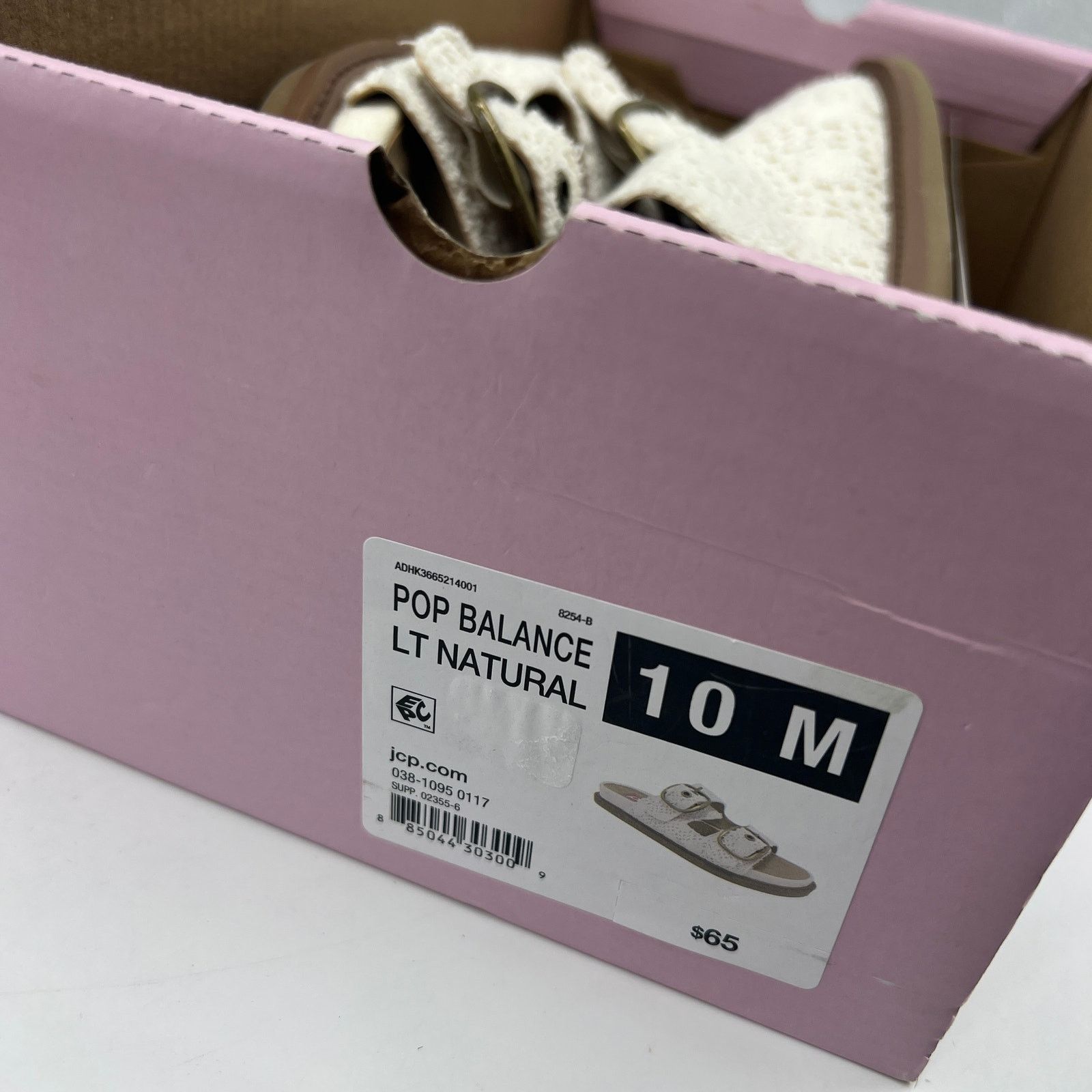Other Pop Balance Womens Footbed Sandals Cream Natural Size 10M Size US 10 / IT 40 - 6 Thumbnail