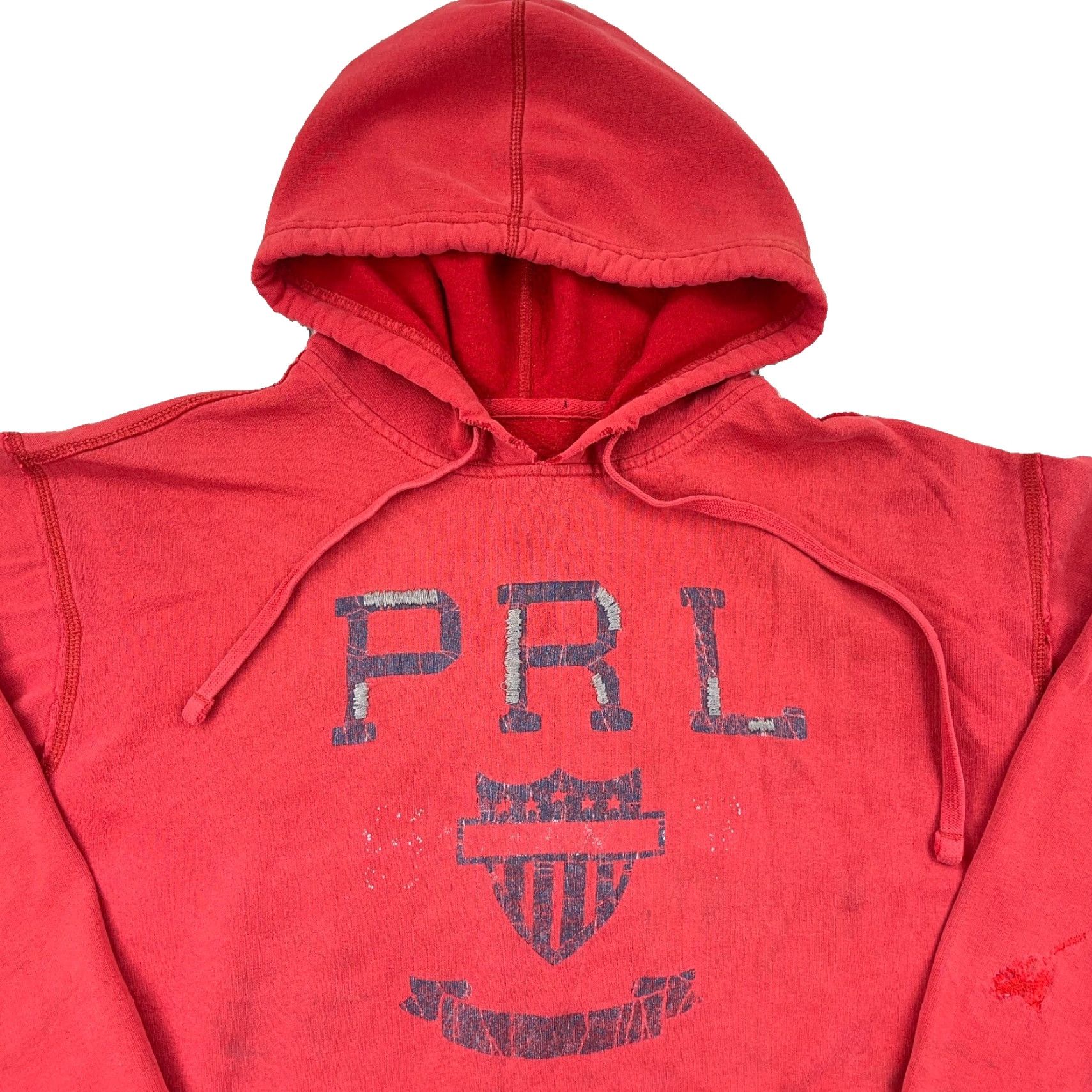 Ralph Lauren VINTAGE Ralph Lauren Hoodie Men 2XL Red Scruffie Grunge Logo Embroidered Pullover Sweatshirt Size US XXL / EU 58 / 5 - 2 Thumbnail