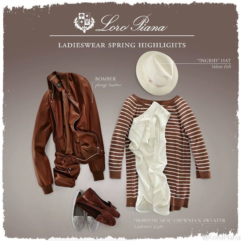 Loro Piana Loro Piana Brown White Striped Cashmere Sweater Size US L / EU 52-54 / 3 - 4 Thumbnail