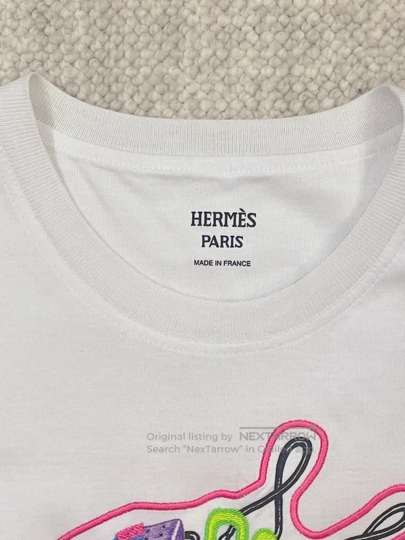 Hermes Hermes Chevaloscope horse head embroidery white T-shirt dr Size XXS / US 00 / IT 34 - 2 Thumbnail