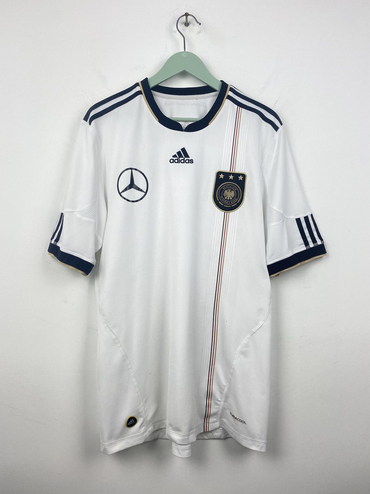Adidas Germany 2010 2011 Adidas Mercedes Soccer Jersey France Italy Size US L / EU 52-54 / 3 - 1 Thumbnail