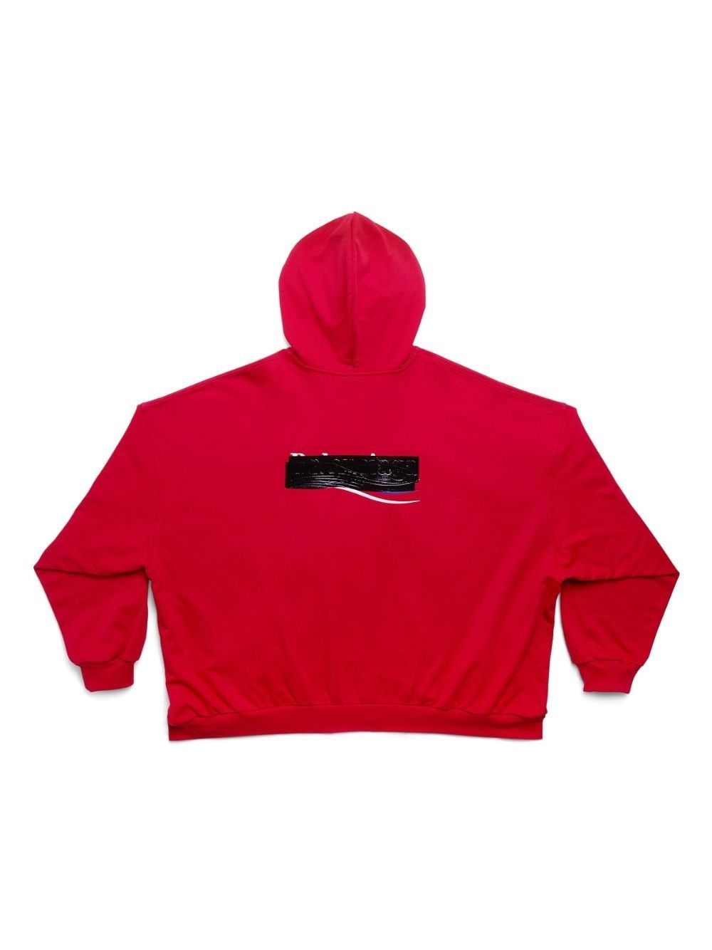 Balenciaga o1la1rc1a0924 Gaffer Hoodie Oversized in Red Size S / US 4 / IT 40 - 2 Thumbnail