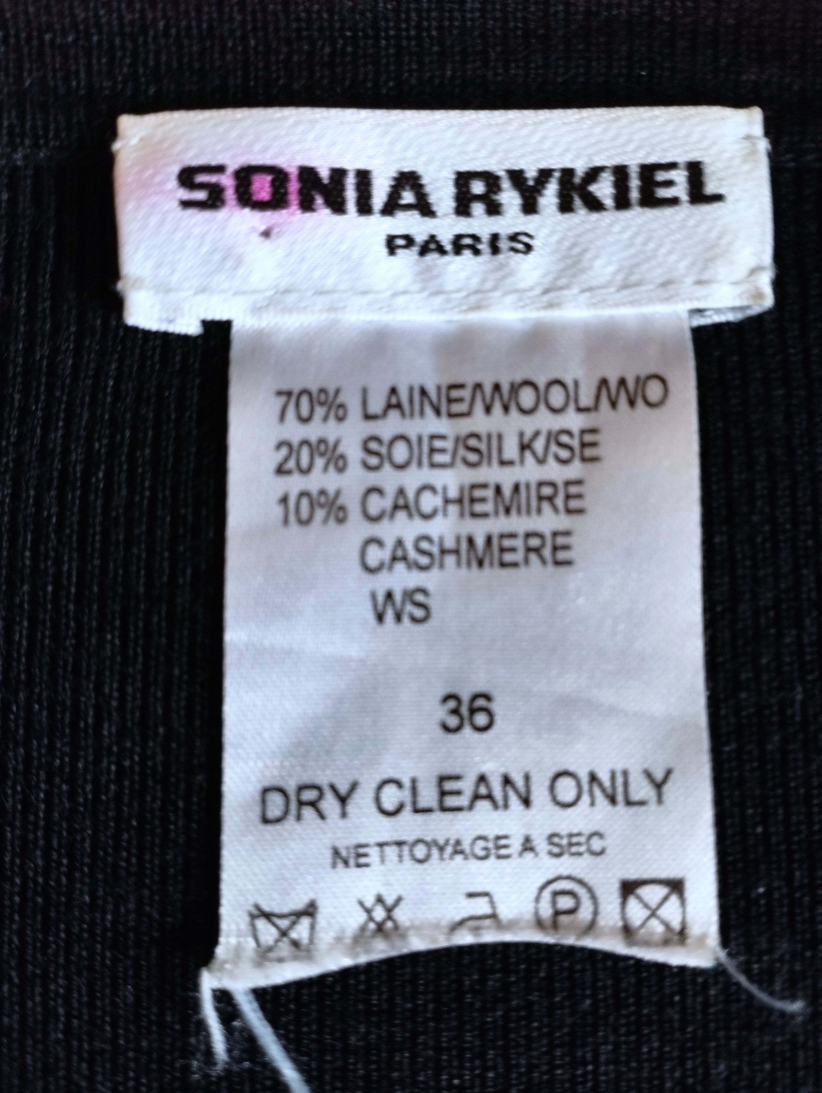 Sonia Rykiel Sonia Rykiel Robe Bustier Jupe Coton Soie Cachemire TS Size S / US 4 / IT 40 - 2 Thumbnail