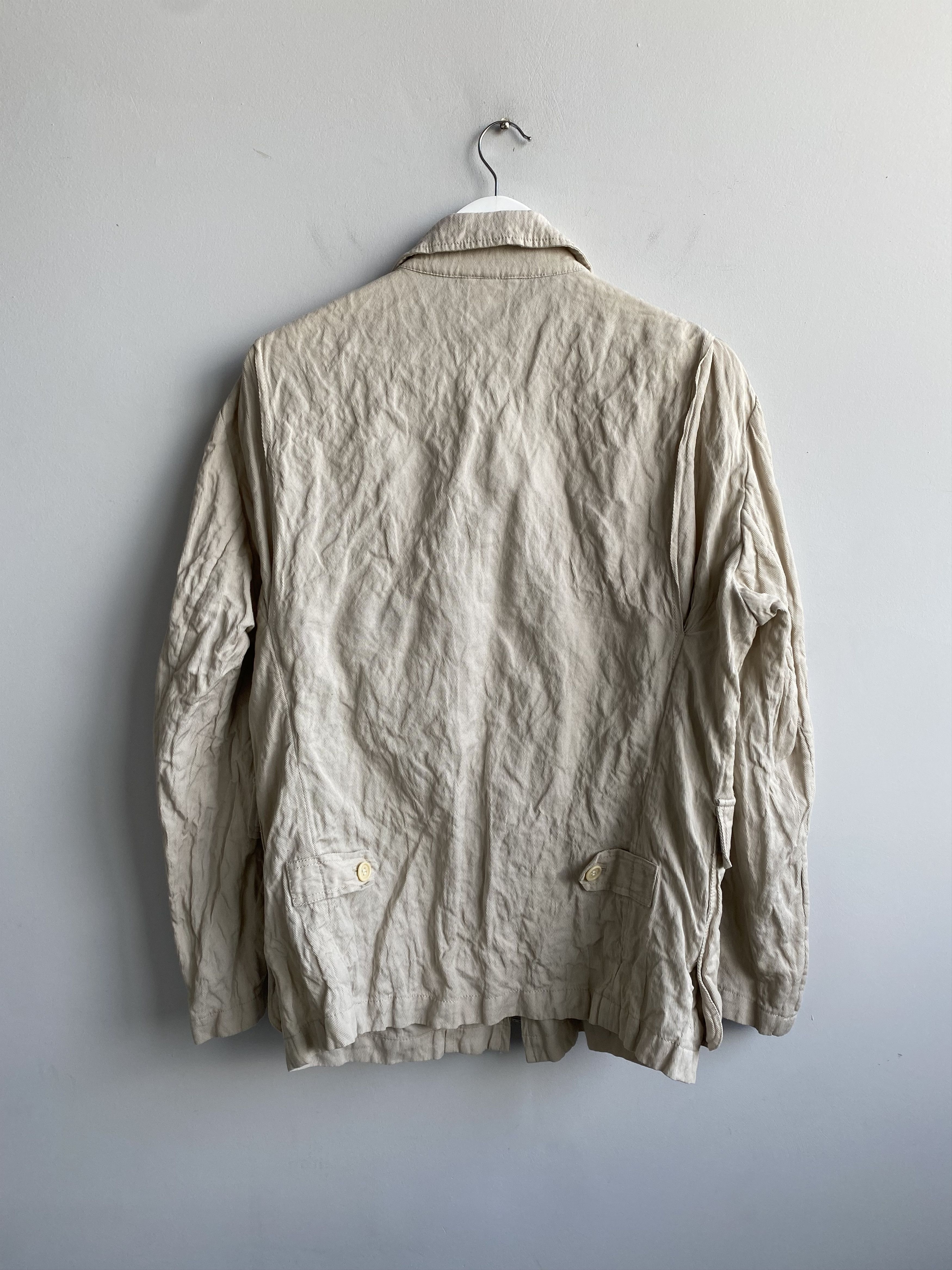 Ann Demeulemeester Ann Demeulemeester Beige Cargo Double Zip Jacket Size US XL / EU 56 / 4 - 5 Thumbnail