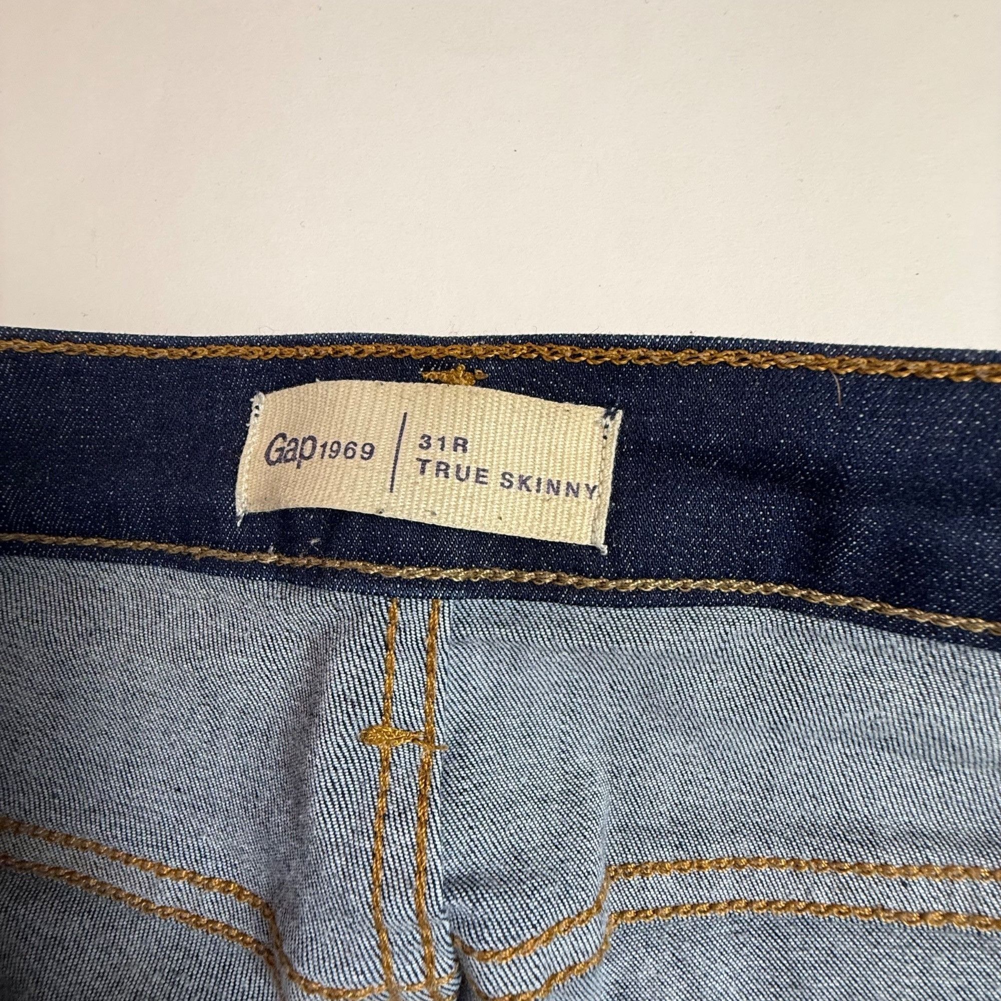 Gap Gap 1969 Women's True Skinny Dark Wash Jeans Stretch Denim S Size 34" / US 12 / IT 48 - 2 Thumbnail