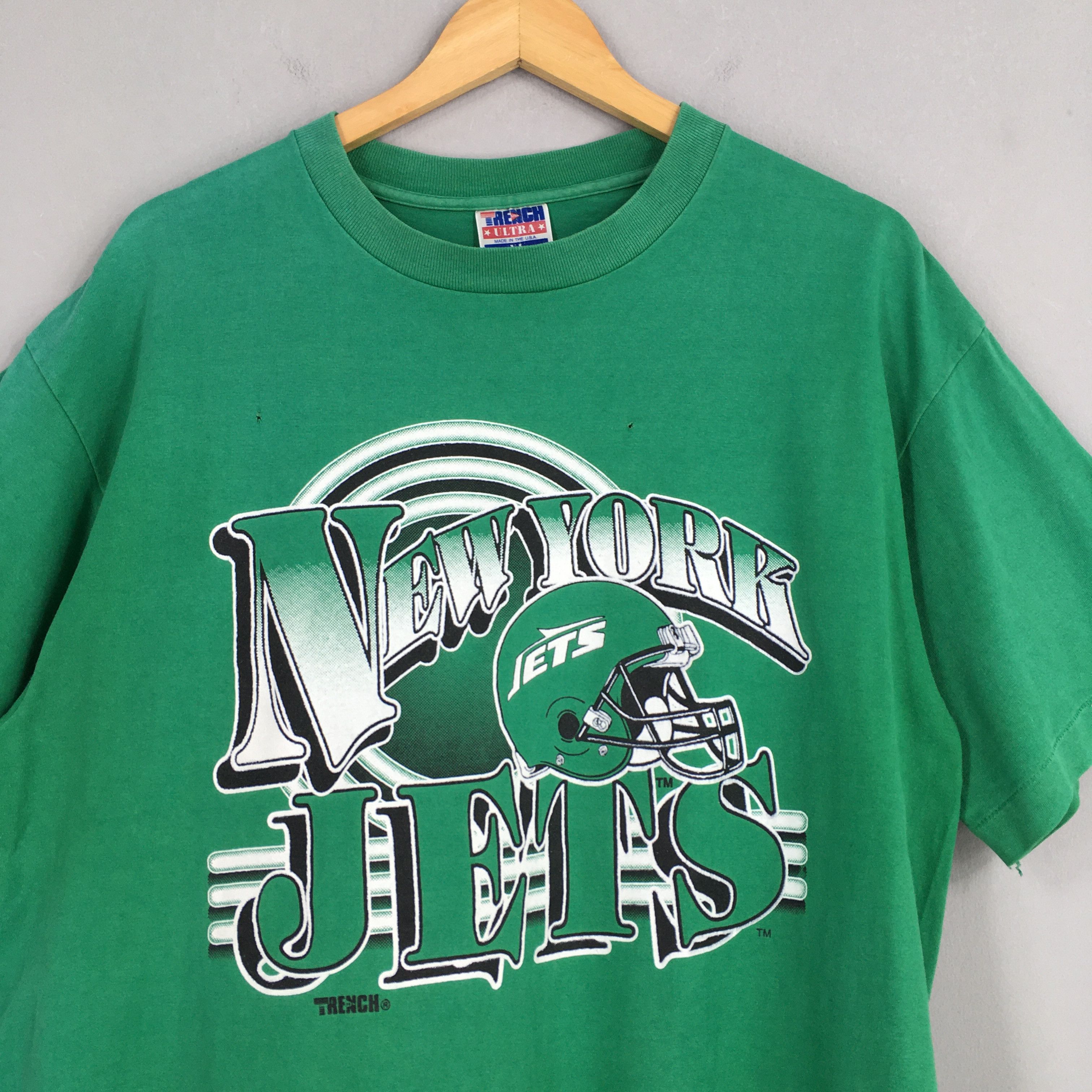 NFL Vintage 90's New York Jets NFL Rugby Green T shirt XL Size US XL / EU 56 / 4 - 2 Thumbnail