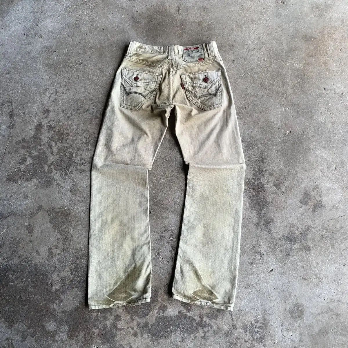 Kapital 💥 DESTROYED! Edwin 503 x Blue Trip Jeans Rugged Faded Pants Size US 29 - 14 Thumbnail